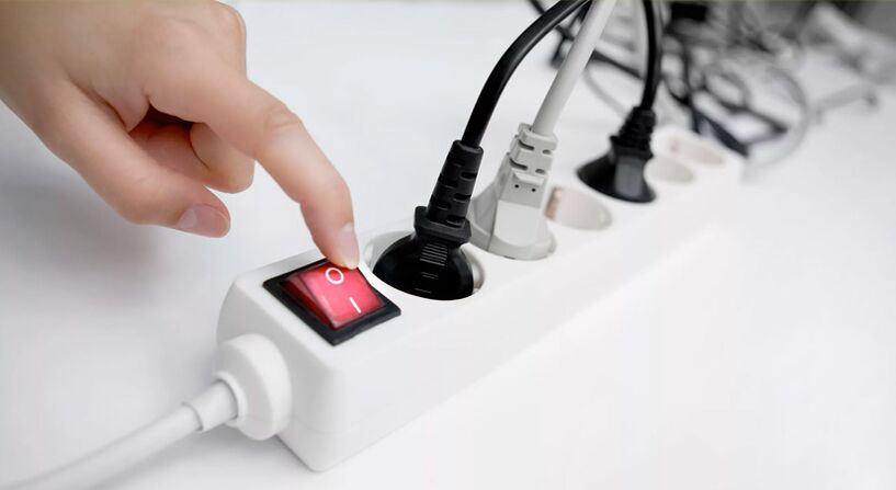 Apagar la alimentación del cable de extensión